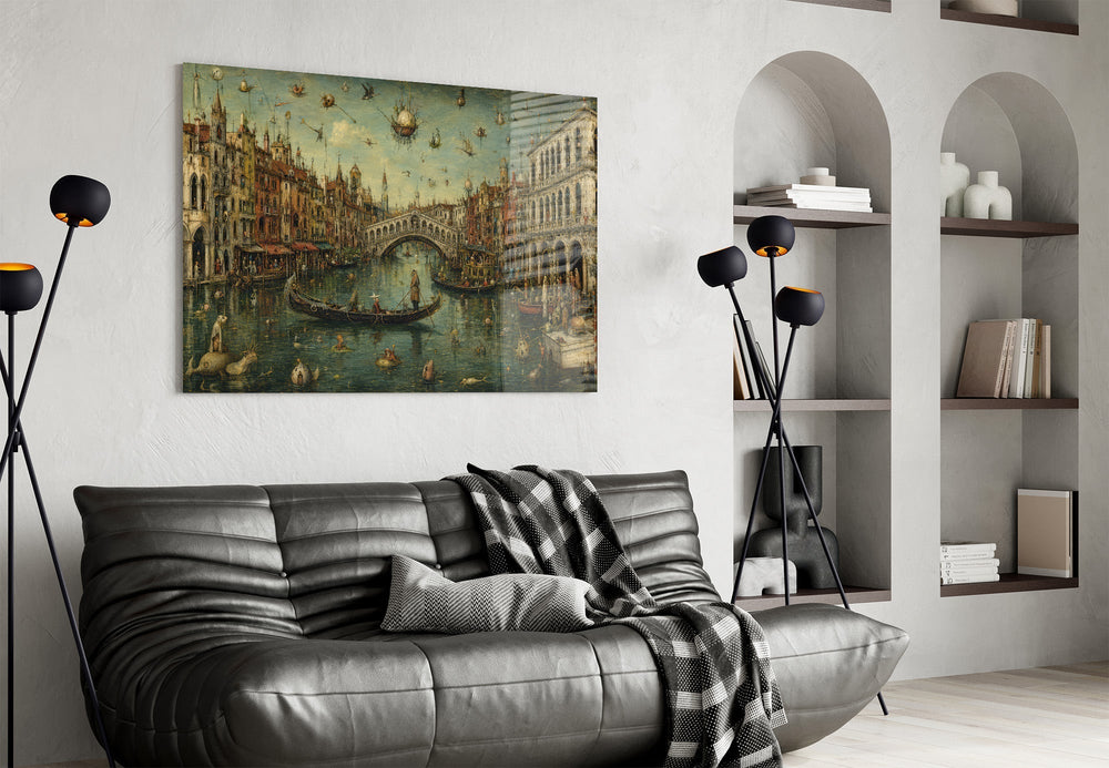 Venice Grand Canal Bosch Style Glass Wall Art