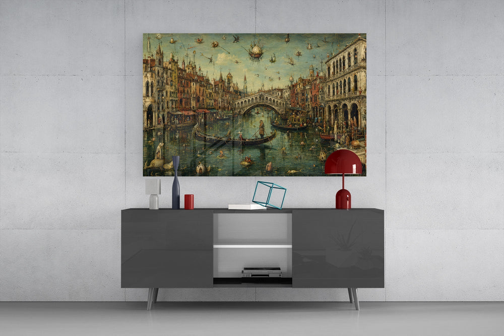 Venice Grand Canal Bosch Style Glass Wall Art