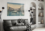 Venice Grand Canal Hokusai Style Glass Wall Art