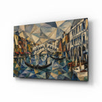 Venice Grand Canal Cubist Style Glass Wall Art
