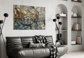 Venice Grand Canal Cubist Style Glass Wall Art