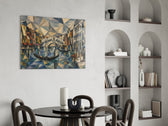 Venice Grand Canal Cubist Style Glass Wall Art