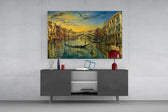Venice Grand Canal Surrealist Style Glass Wall Art