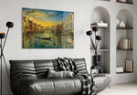 Venice Grand Canal Surrealist Style Glass Wall Art