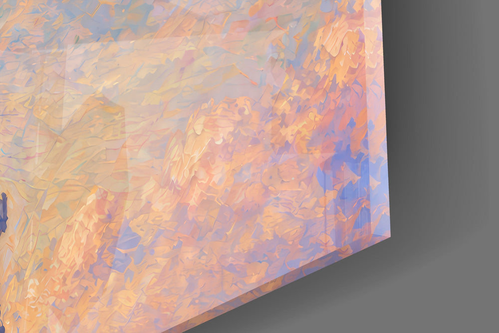 Statue of Liberty Monet Style Glass Wall Art