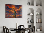 Statue of Liberty Munch Style Glass Wall Art
