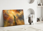 Statue of Liberty Turner Style Glass Wall Art