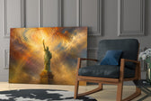 Statue of Liberty Turner Style Glass Wall Art