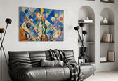 Statue of Liberty Kandinsky Style Glass Wall Art