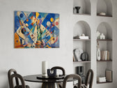 Statue of Liberty Kandinsky Style Glass Wall Art