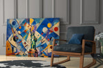 Statue of Liberty Kandinsky Style Glass Wall Art