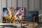 Eiffel Tower Kandinsky Style Glass Wall Art