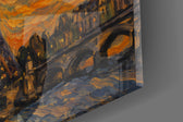 Eiffel Tower Munch Style Glass Wall Art
