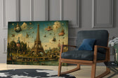 Eiffel Tower Bosch Style Glass Wall Art