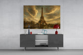 Eiffel Tower Da Vinci Style Glass Wall Art