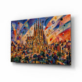 Sagrada Familia Kandinsky Style Glass Wall Art