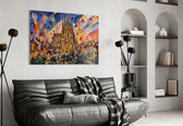 Sagrada Familia Kandinsky Style Glass Wall Art