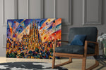 Sagrada Familia Kandinsky Style Glass Wall Art
