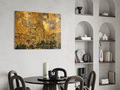 Sagrada Familia Klimt Style Glass Wall Art