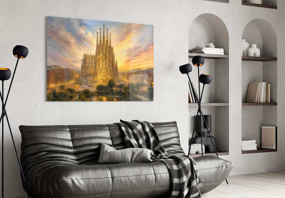 Sagrada Familia Turner Style Glass Wall Art
