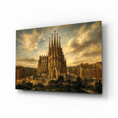 Sagrada Familia Da Vinci Style Glass Wall Art