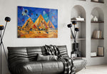 Pyramids of Giza Kandinsky Style Glass Wall Art