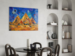 Pyramids of Giza Kandinsky Style Glass Wall Art