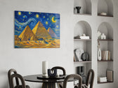 Pyramids of Giza Van Gogh Style Glass Wall Art