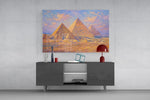 Pyramids of Giza Monet Style Glass Wall Art