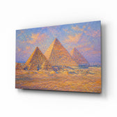 Pyramids of Giza Monet Style Glass Wall Art