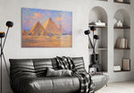 Pyramids of Giza Monet Style Glass Wall Art