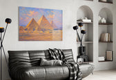 Pyramids of Giza Monet Style Glass Wall Art