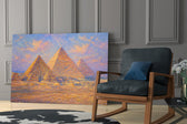 Pyramids of Giza Monet Style Glass Wall Art