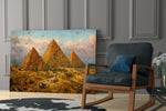 Pyramids of Giza Bosch Style Glass Wall Art