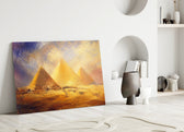 Pyramids of Giza Turner Style Glass Wall Art
