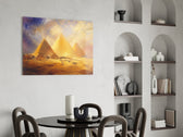 Pyramids of Giza Turner Style Glass Wall Art