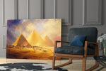 Pyramids of Giza Turner Style Glass Wall Art