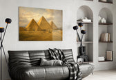 Pyramids of Giza Da Vinci Style Glass Wall Art