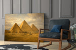 Pyramids of Giza Da Vinci Style Glass Wall Art