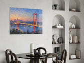 Istanbul Bosphorus Bridge Monet Style Glass Wall Art