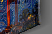 Istanbul Bosphorus Bridge Munch Style Glass Wall Art