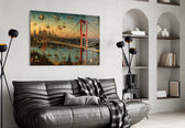 Istanbul Bosphorus Bridge Bosch Style Glass Wall Art