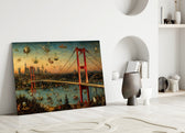 Istanbul Bosphorus Bridge Bosch Style Glass Wall Art