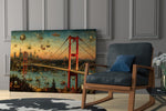 Istanbul Bosphorus Bridge Bosch Style Glass Wall Art