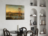 Istanbul Bosphorus Bridge Da Vinci Style Glass Wall Art