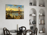 Istanbul Bosphorus Bridge Surrealist Style Glass Wall Art