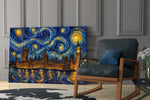 Big Ben Westminster Van Gogh Style Glass Wall Art