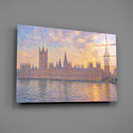 Big Ben Westminster Monet Style Glass Wall Art
