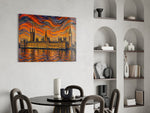 Big Ben Westminster Munch Style Glass Wall Art