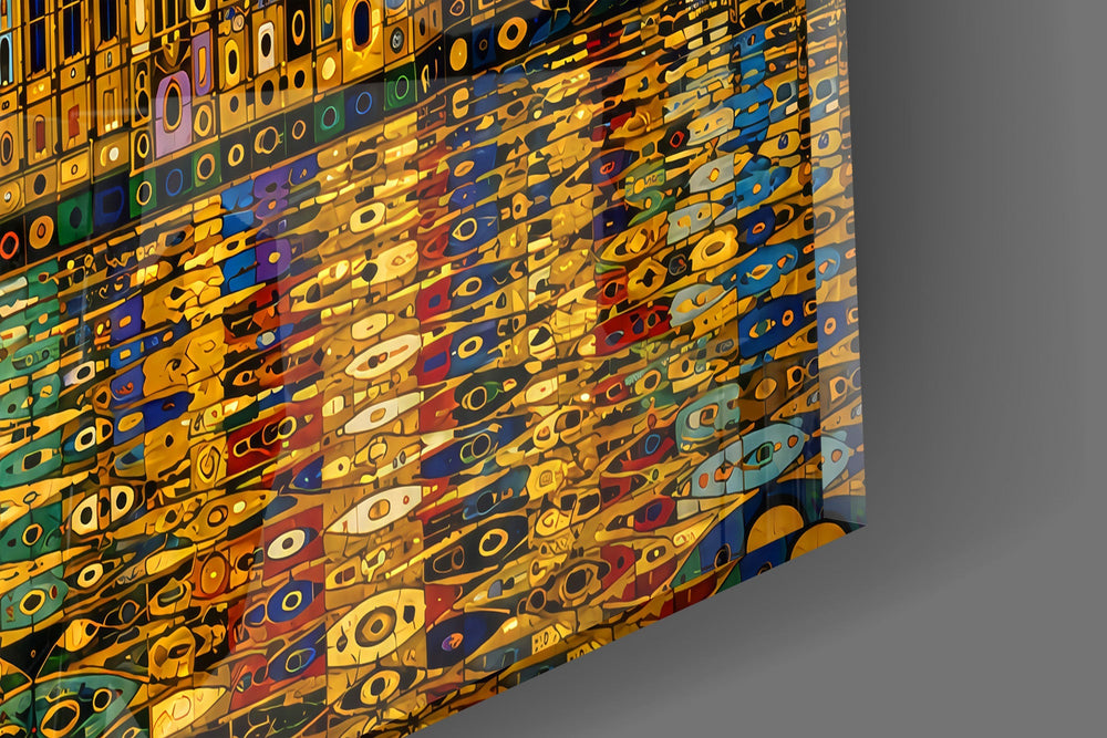 Big Ben Westminster Klimt Style Glass Wall Art